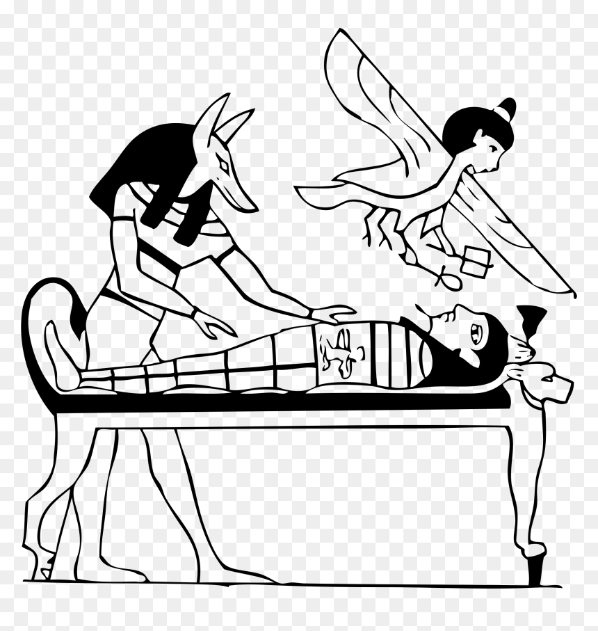 Soul Visiting The Body Svg Clip Arts - Mummification Black And White, HD Png Download - body png