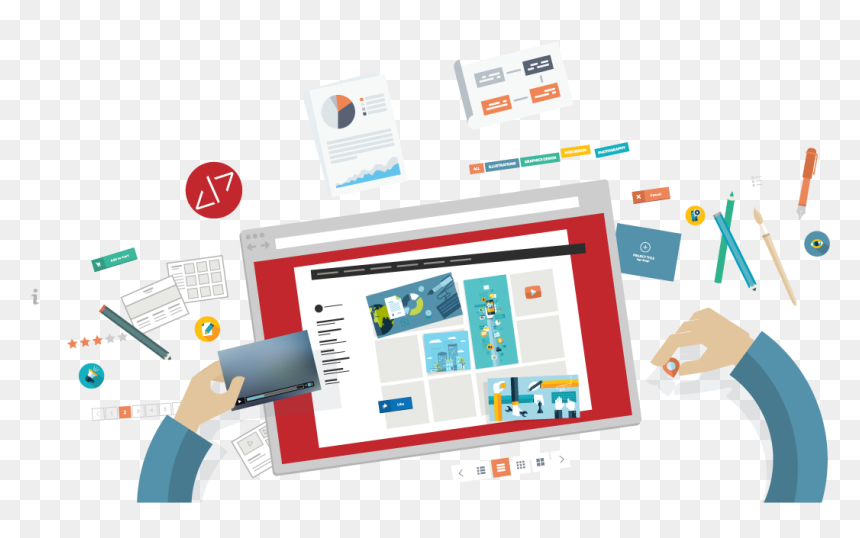 Digital Marketing Profs Hand Over Best Web Designer - Web Developer Png, Transparent Png - web design png