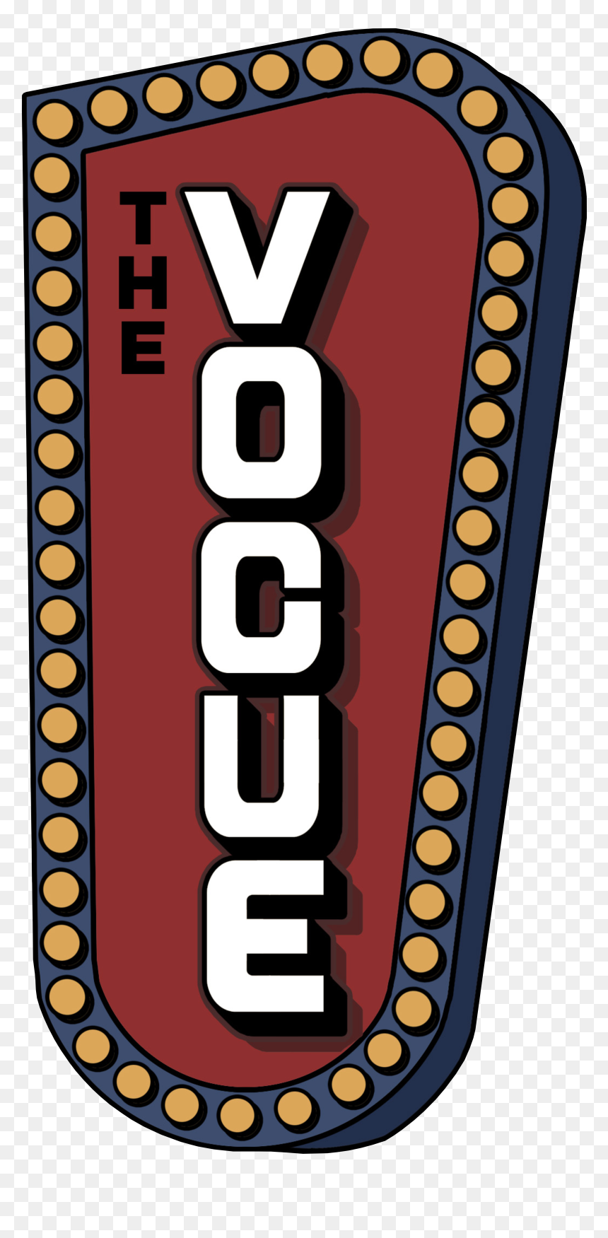 Marquee Clipart Dressing Room Light - Vogue Theatre Miramichi Logo, HD Png Download - marquee png