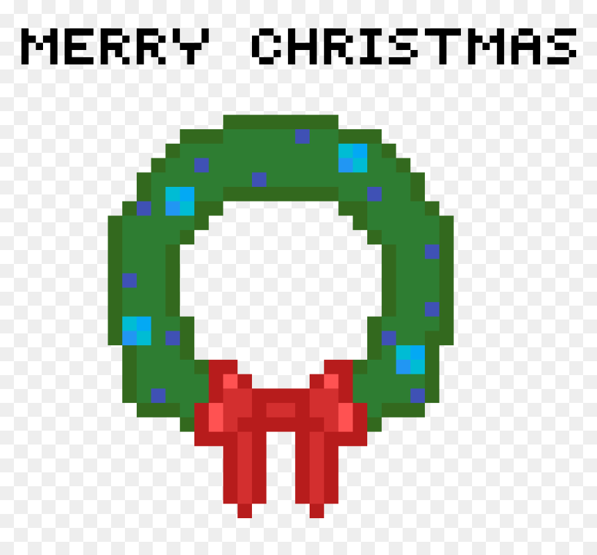 Transparent Christmas Wreath Images Clip Art - Deadpool Logo Pixel Art, HD Png Download - frisk png