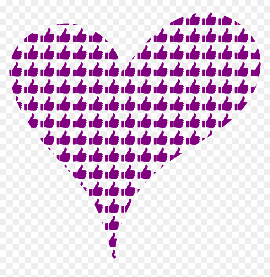 Purple Heart Clip Arts - Purple Thumbs Up, HD Png Download - purple heart png