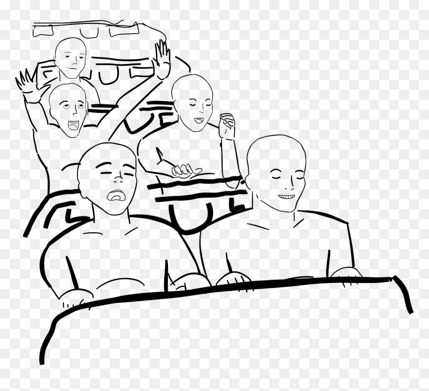 Roller Coaster People Drawing, HD Png Download - roller coaster png