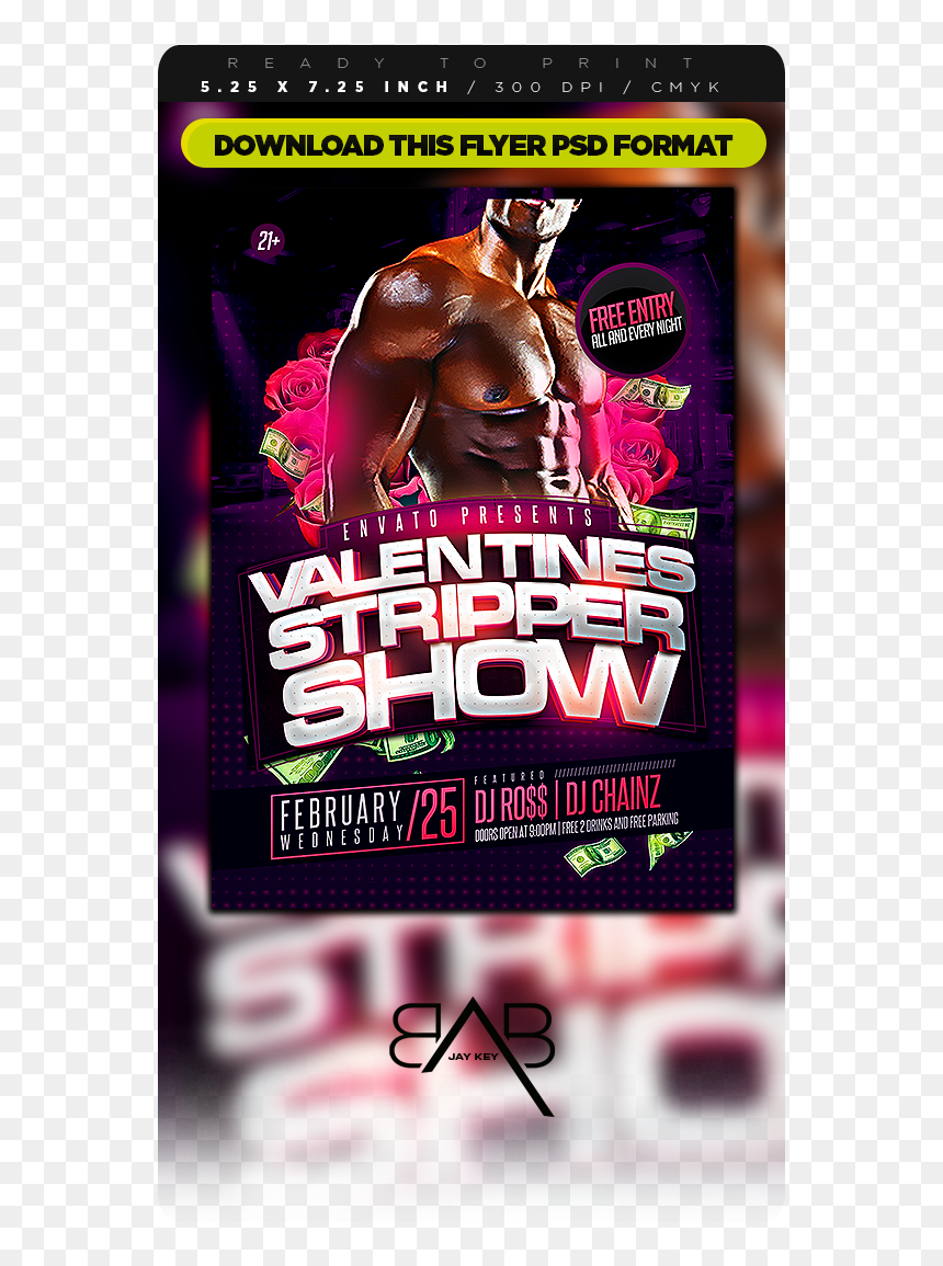 Flyer Party Stripper , Png Download - Male Stripper Party Flyer, Transparent Png - stripper png