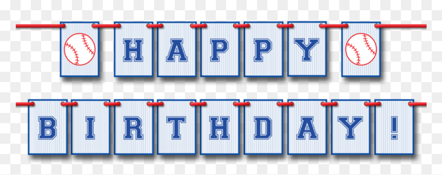 Baseball Happy Birthday Pennant Banner - Happy Birthday Banner Baseball, HD Png Download - pennant banner png