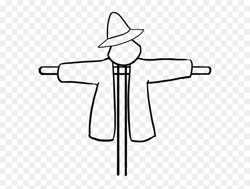 Transparent Scarecrow Png - Scarecrow Drawing, Png Download - scarecrow png