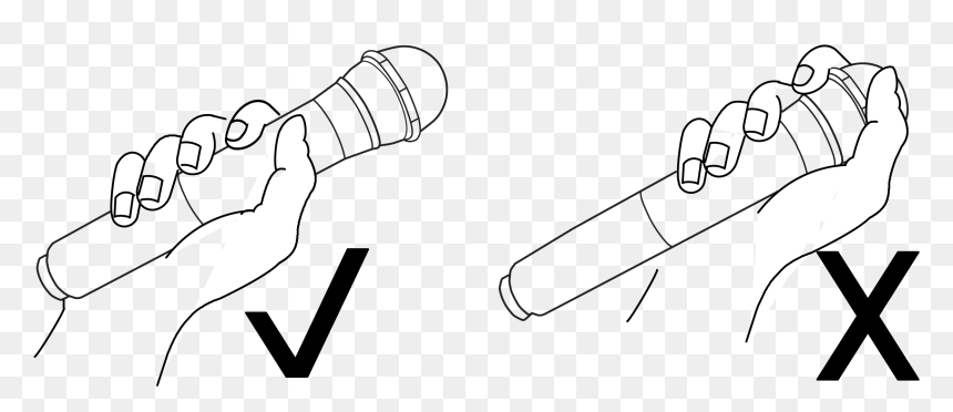 Correct Microphone Placement - Uso Correto Do Microfone, HD Png Download - microfono png