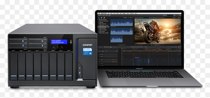 Qnap Thunderbolt 3 Nas Helps You Save Time Yet Accomplish - Qnap Systems, Inc., HD Png Download - thunderbolt png