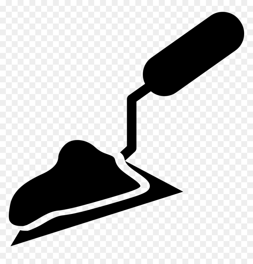 Triangular Shovel With Liquid Concrete - Building Materials Icon Png, Transparent Png - concrete png