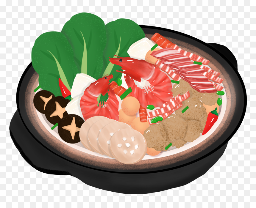 Hot Pot Shiitake Mushroom Element Green Vegetable Png - Hot Pot, Transparent Png - pepperoni png