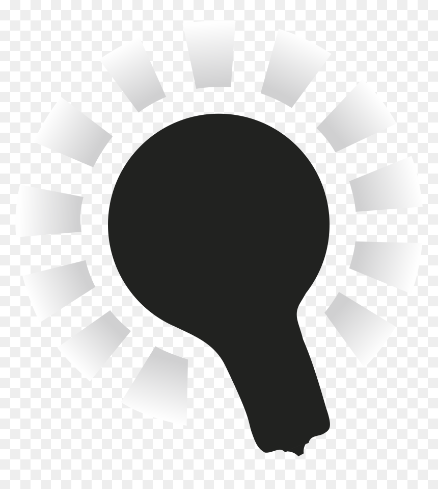 Lightbulb Black With Halo Clip Arts - Incandescent Light Bulb, HD Png Download - lightbulb icon png