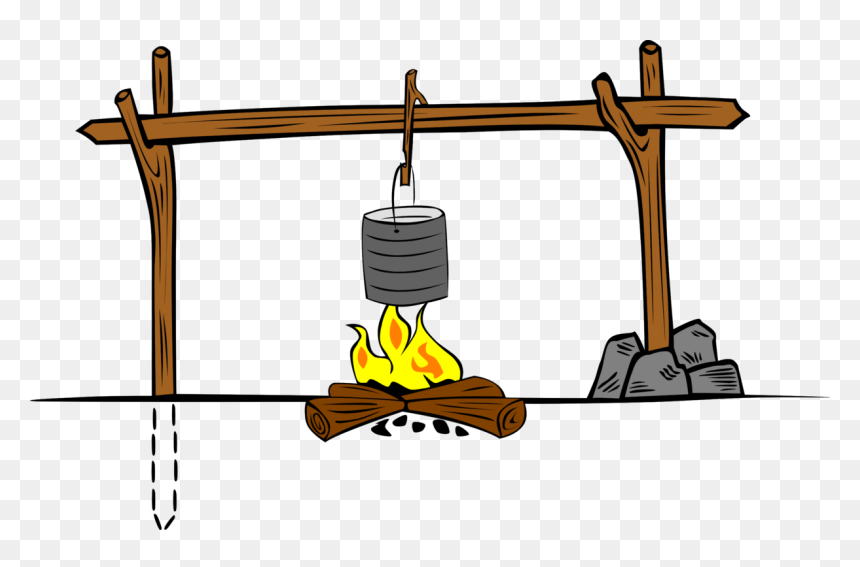 Angle,line,camping - Campfire Cooking Clipart, HD Png Download - camping png