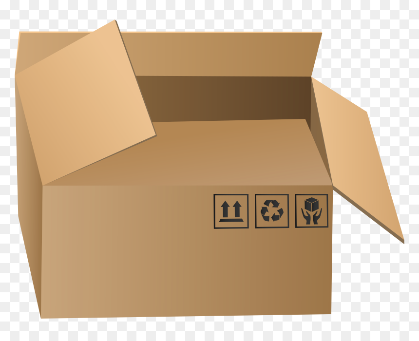 Open Packaging Box Png Clip Art, Transparent Png - cardboard box png