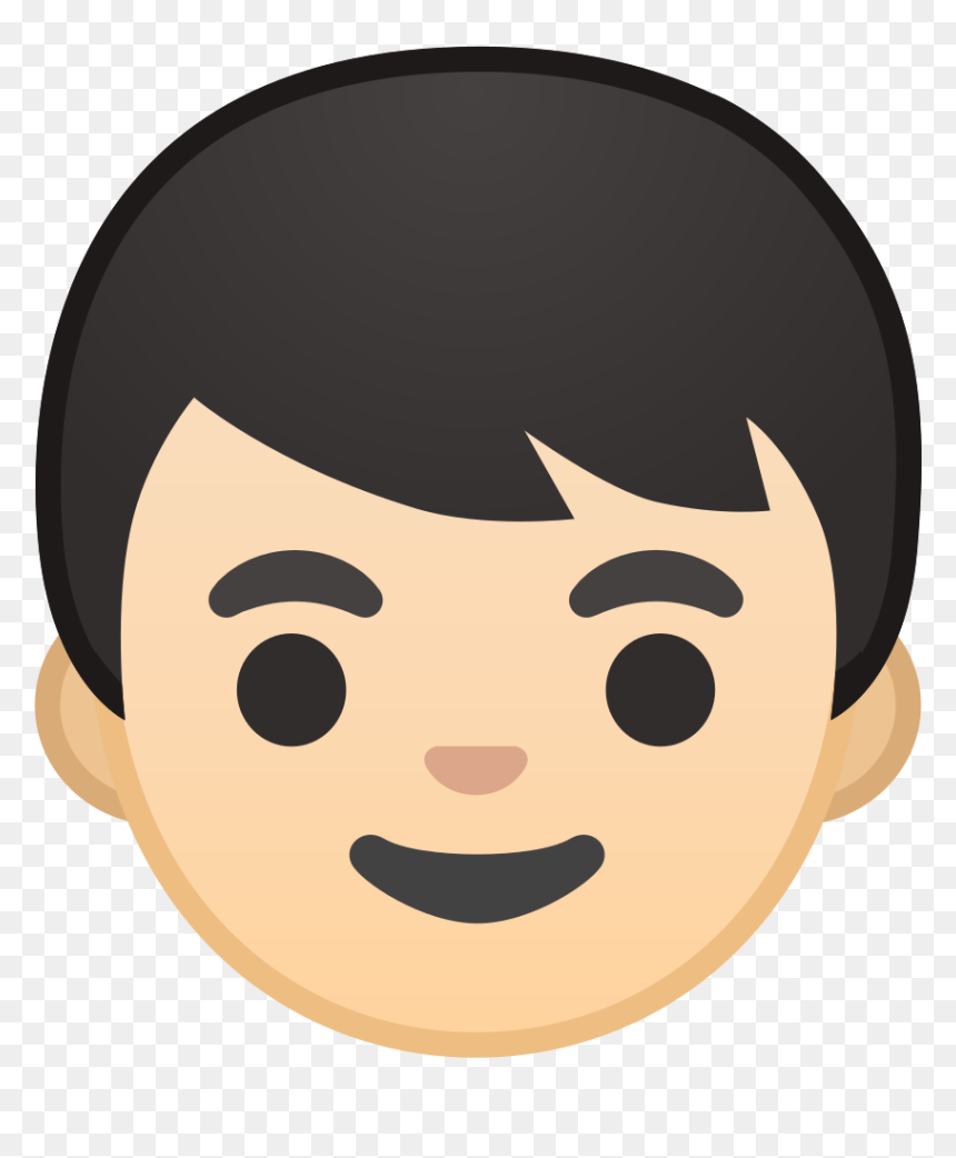 Boy Light Skin Tone Icon - Boy Emoji, HD Png Download - cartoon face png