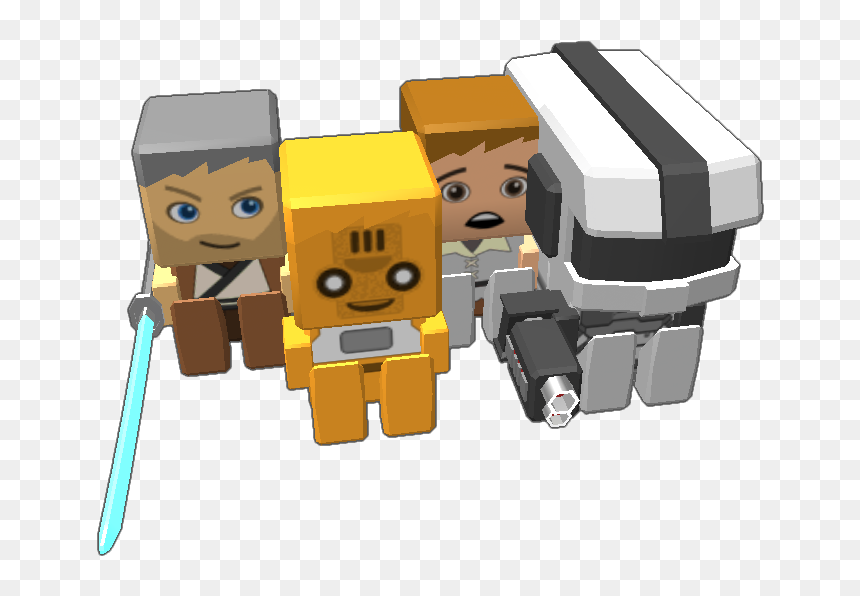 Obi-wan Kenobi Luke Skywalker C3po R2d2 Storm Troopers - Cartoon, HD Png Download - obi wan png