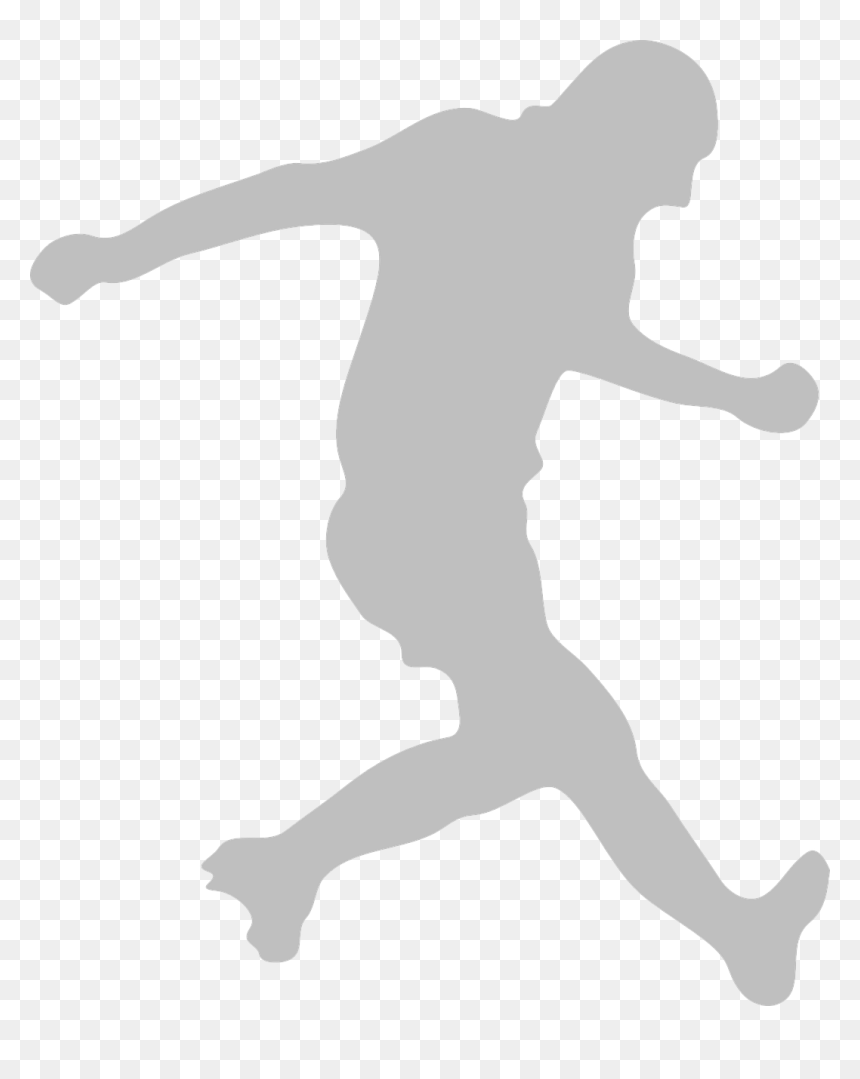 Soccer Player Silhouette, HD Png Download - soccer player png