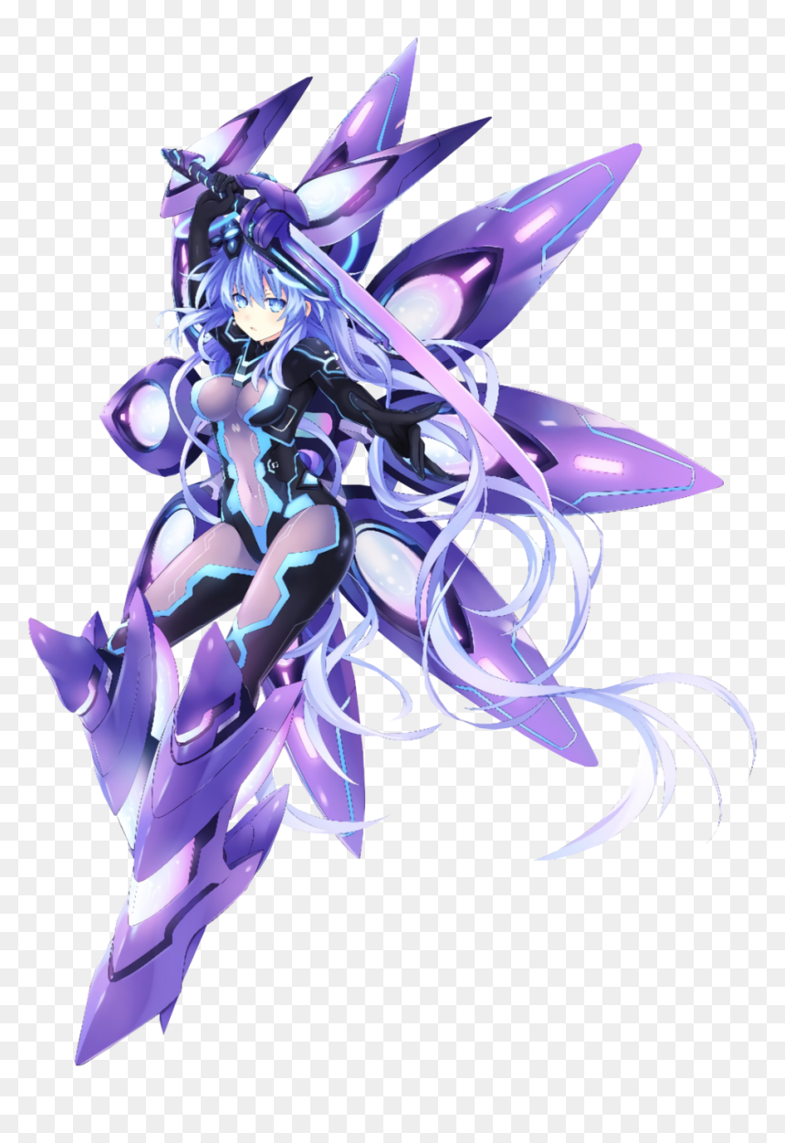 Purple Heart Next Render By Jessymoonn-damv37d - Hyperdimension Neptunia Next Purple, HD Png Download - purple heart png