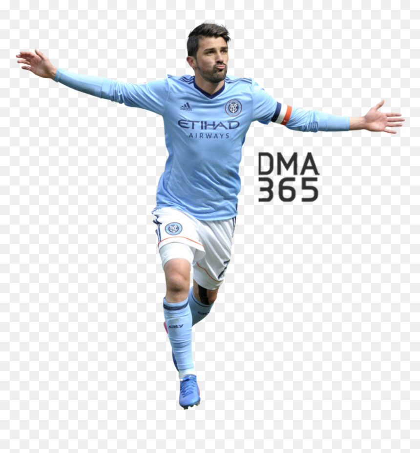 David Villa Png Transparent Image - David Villa Render, Png Download - soccer player png