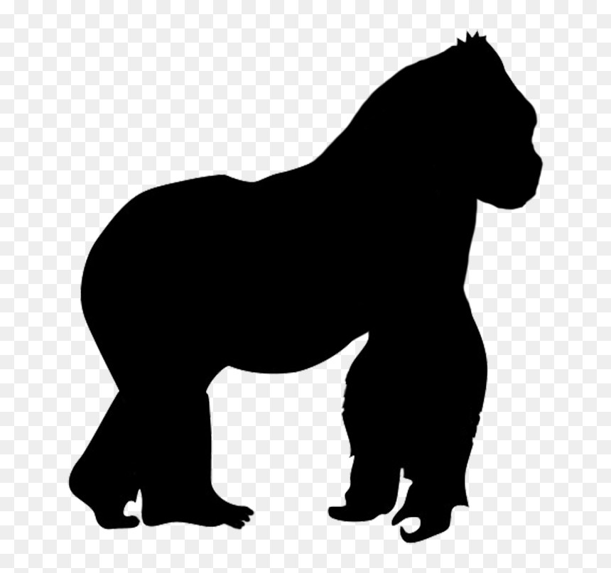Thumb Image - Clipart Gorilla Silhouette, HD Png Download - wolf silhouette png