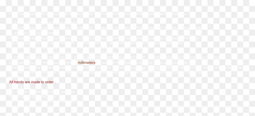 I Also Have Been Making Clock Hands For Many Years - Ivory, HD Png Download - clock hands png