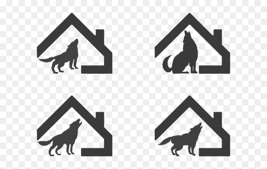 10-01 - Traffic Sign, HD Png Download - wolf silhouette png