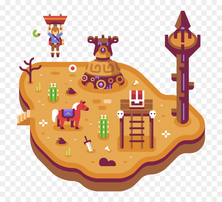 Zelda Breath Of The Wild Discord Dioramas Illustrations, HD Png Download - breath of the wild png