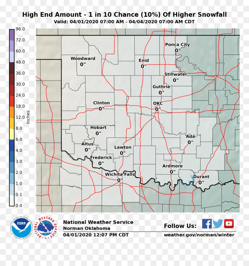 Maximum Potential Snow Accumulation - National Weather Service, HD Png Download - snow on ground png