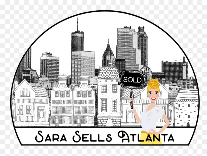 Logo I Love Atlanta Logo No Writing Except Sara Sells - Metropolitan Area, HD Png Download - atlanta skyline png