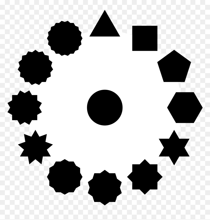Polygons Stars And The Circle Clip Arts - Ellsworth Kelly Austin Mosel, HD Png Download - circle of stars png