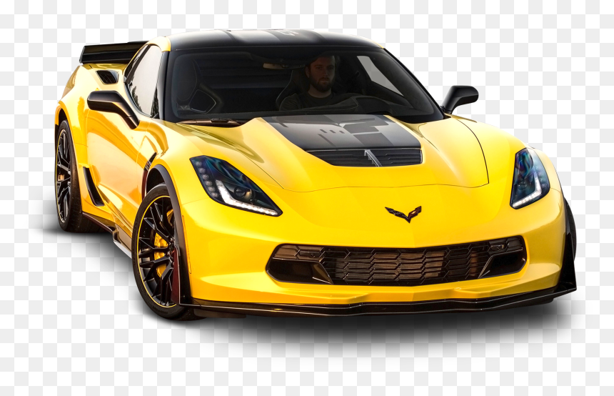 Yellow Chevrolet Corvette Z06 C7 Car Png Image - Chevrolet Corvette Png, Transparent Png - corvette png