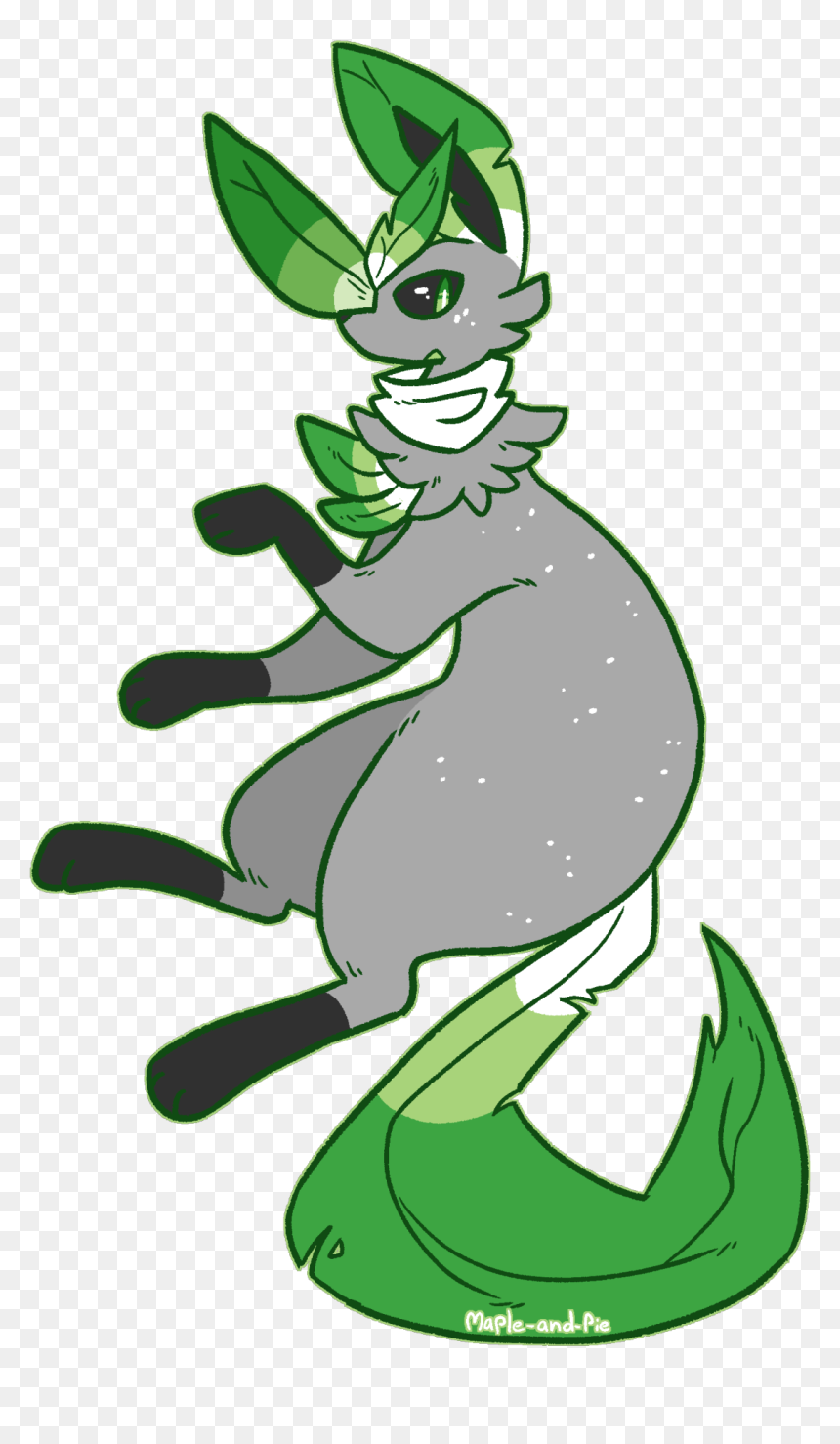 So I Heard It Was Leafeon Day Naturally I Had To Draw - Cartoon, HD Png Download - leafeon png