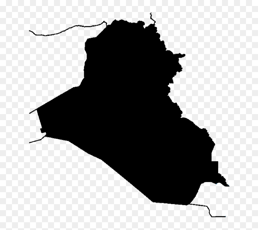 Between Iraq And A Hard Place - Iraq Map Vector, HD Png Download - wolf silhouette png
