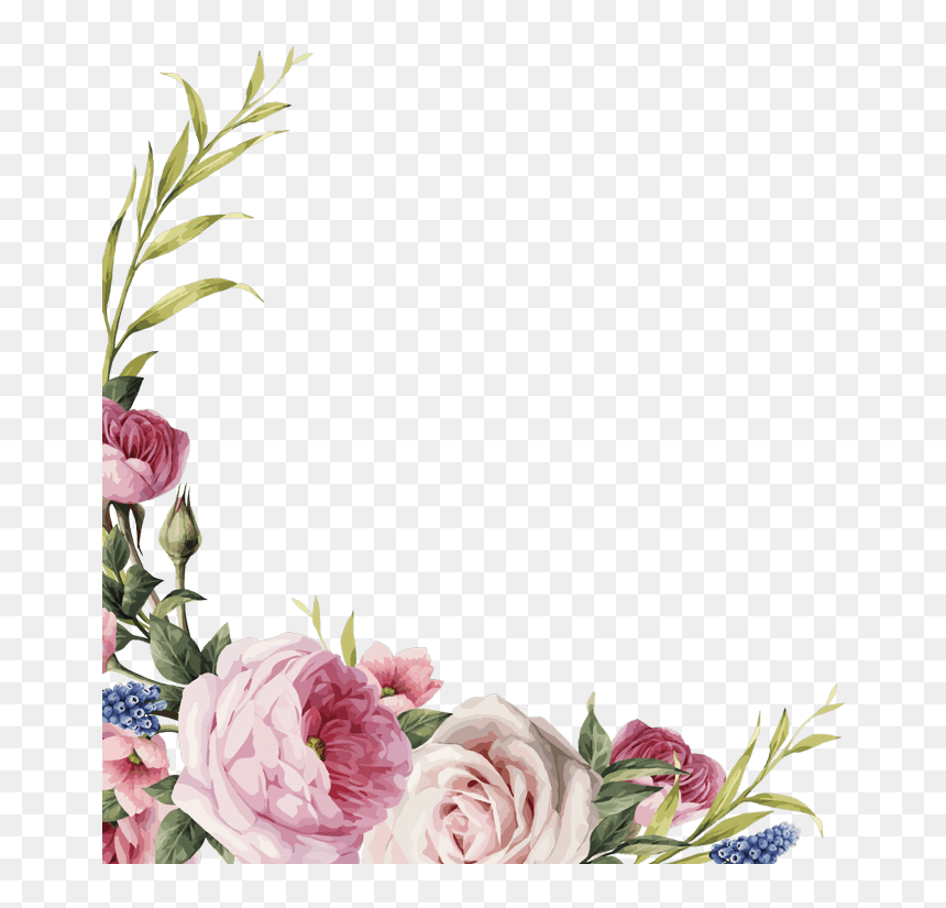 Transparent Bohemian Png - Transparent Corner Flowers Png, Png Download - flower bouquet png