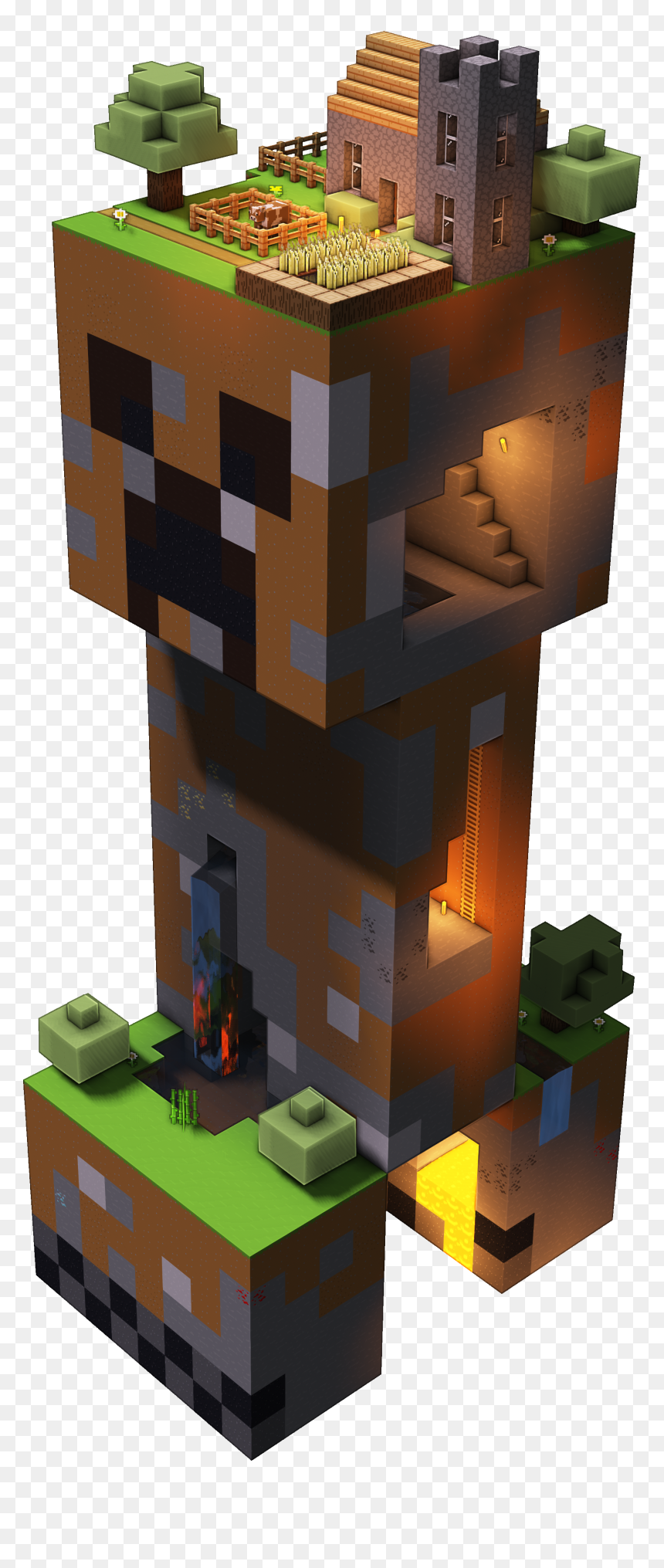 Tower, HD Png Download - minecraft creeper png
