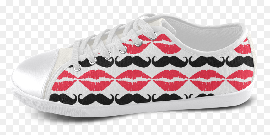 Red And Black Hipster Mustache And Lips Men"s Canvas - Lips Clip Art, HD Png Download - mexican mustache png