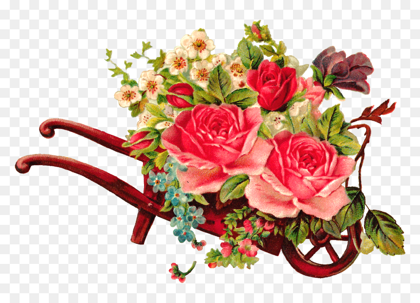 Bouquet Flower Vintage Png, Transparent Png - flower bouquet png