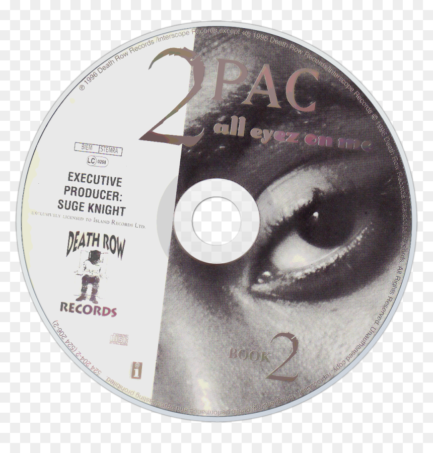 Transparent Tupac Png - Tupac All Eyez On Me Disc, Png Download - tupac png