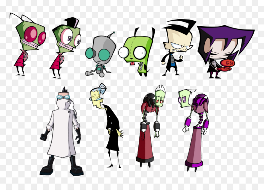 Invader Zim Cast - Invader Zim Gir, HD Png Download - invader zim png