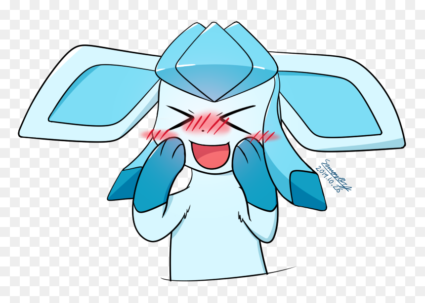 Sylveon Blushing, HD Png Download - glaceon png