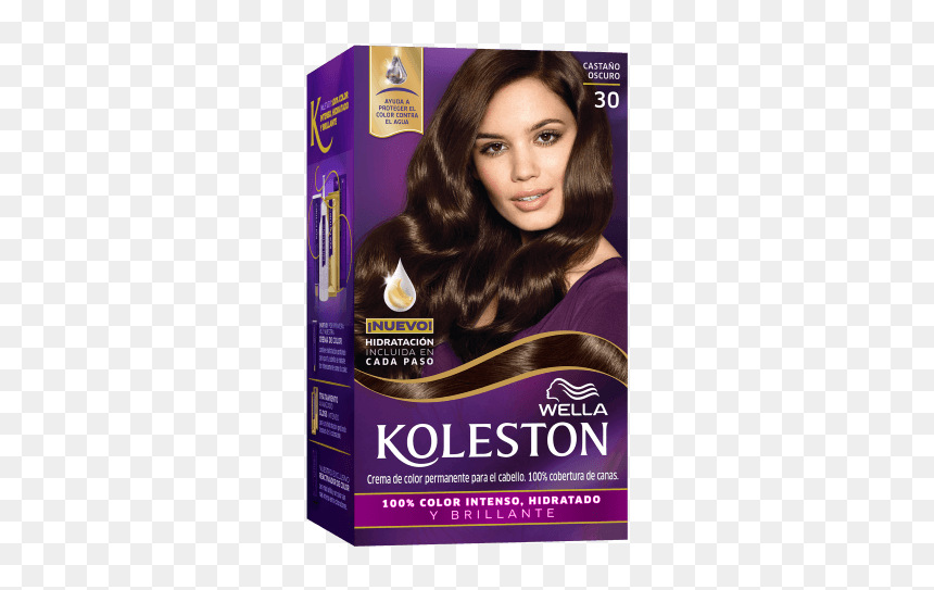 Permanent Hair Color Cream Dark Brown - Chocolate Brown Koleston Hair Color, HD Png Download - brown hair png