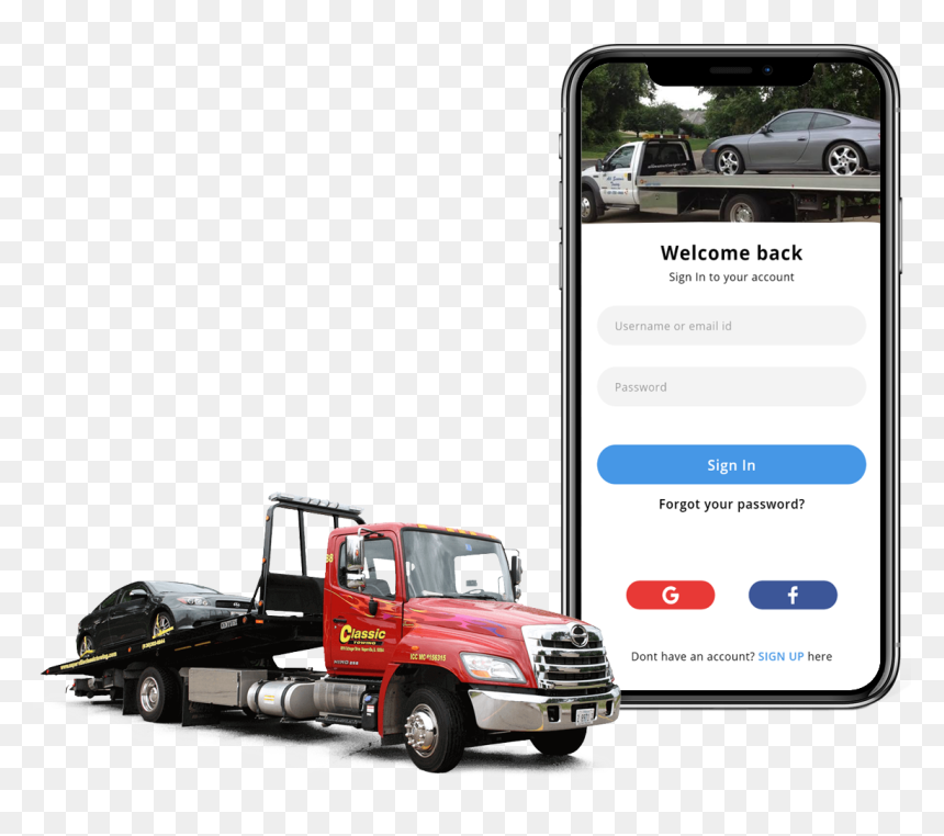 Aid Tow Truck Drivers With Instant Roadside Assistance - Business Plan Tow Truck Company, HD Png Download - tow truck png