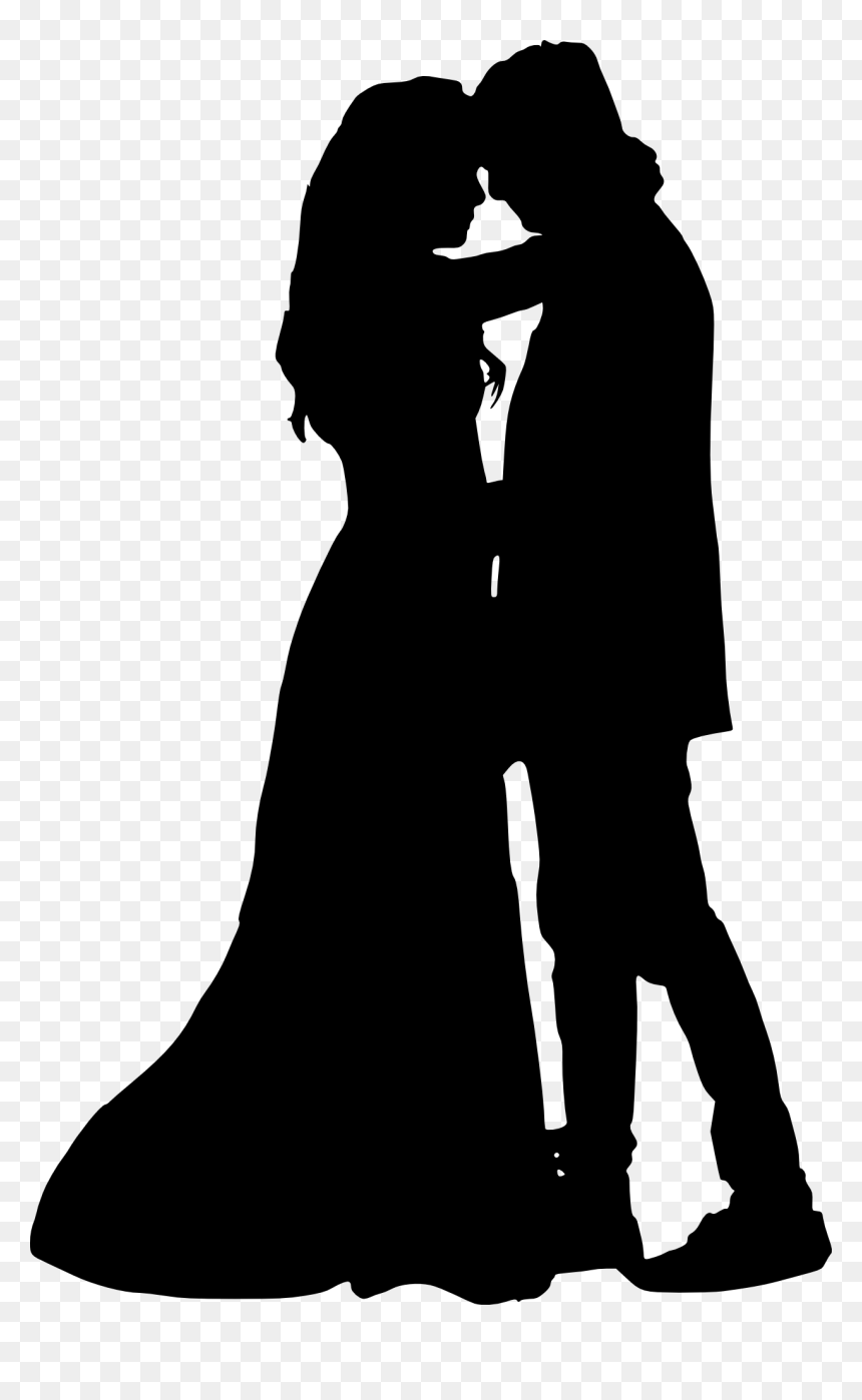 Couple Silhouette Transparent Background, HD Png Download - kiss mark png