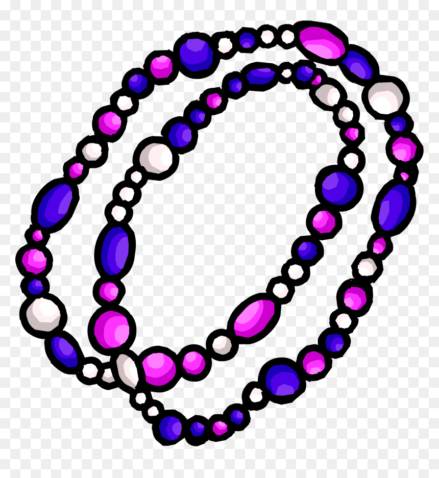 Transparent Mardi Gras Clipart - Bead Necklace Clipart, HD Png Download - mardi gras beads png