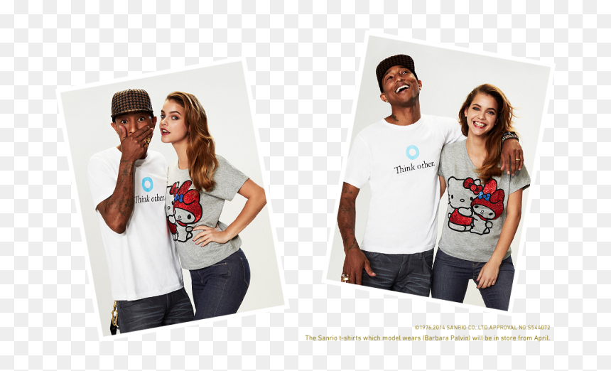 Uniqlo 2014 Campaign - Pharrell Williams, HD Png Download - barbara palvin png