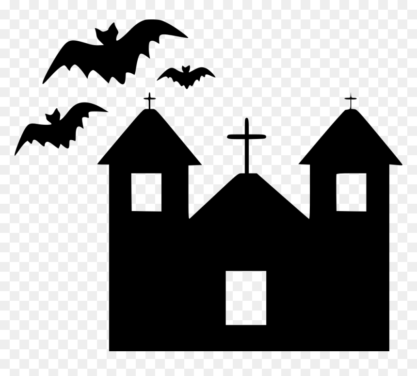 Building Haunted Home House Mansion Scary Spooky Svg - Portable Network Graphics, HD Png Download - haunted house png