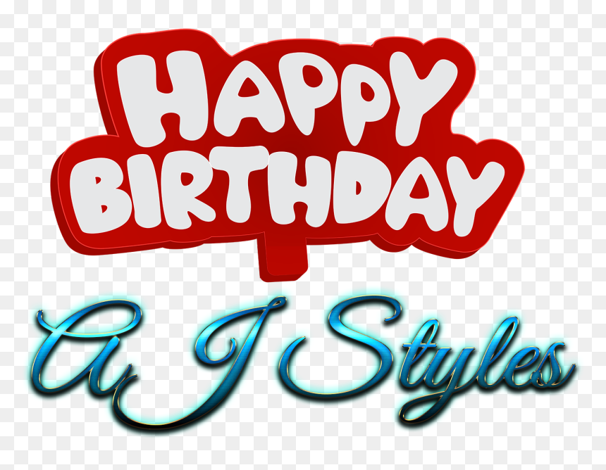 Aj Styles Happy Birthday Name Logo - Calligraphy, HD Png Download - aj styles logo png