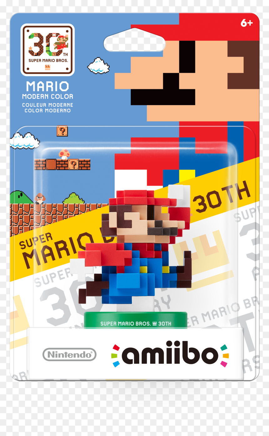 8 Bit Mario Amiibo, HD Png Download - 8 bit mario png