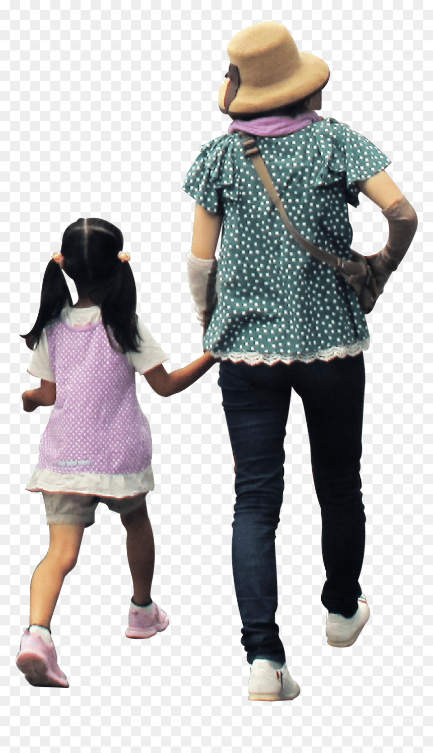 Transparent Children Holding Hands Png - Girl, Png Download - children walking png