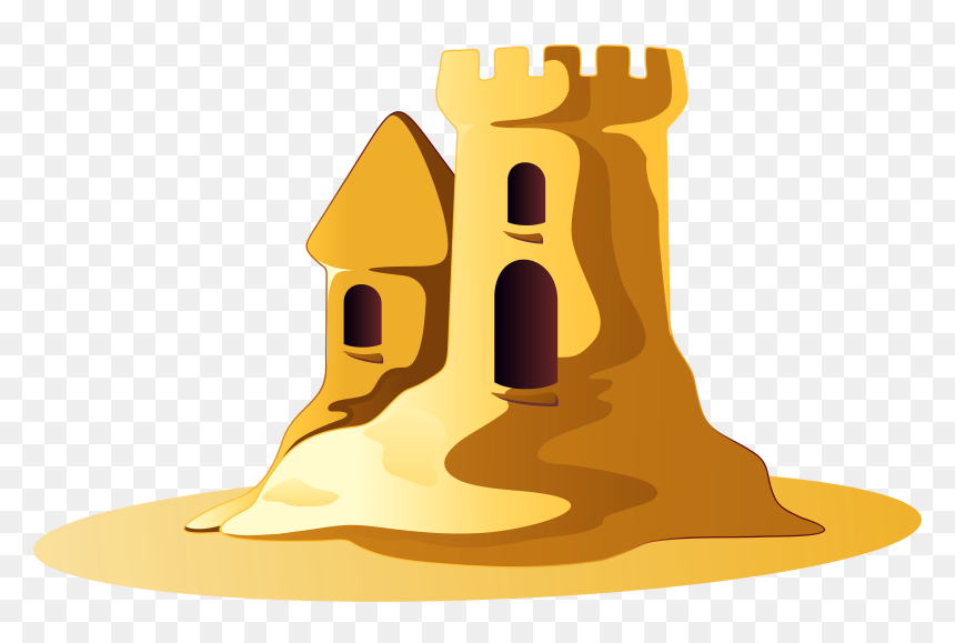 Clipart Beach Castle - Sand Castle Clipart Png, Transparent Png - beach sand png