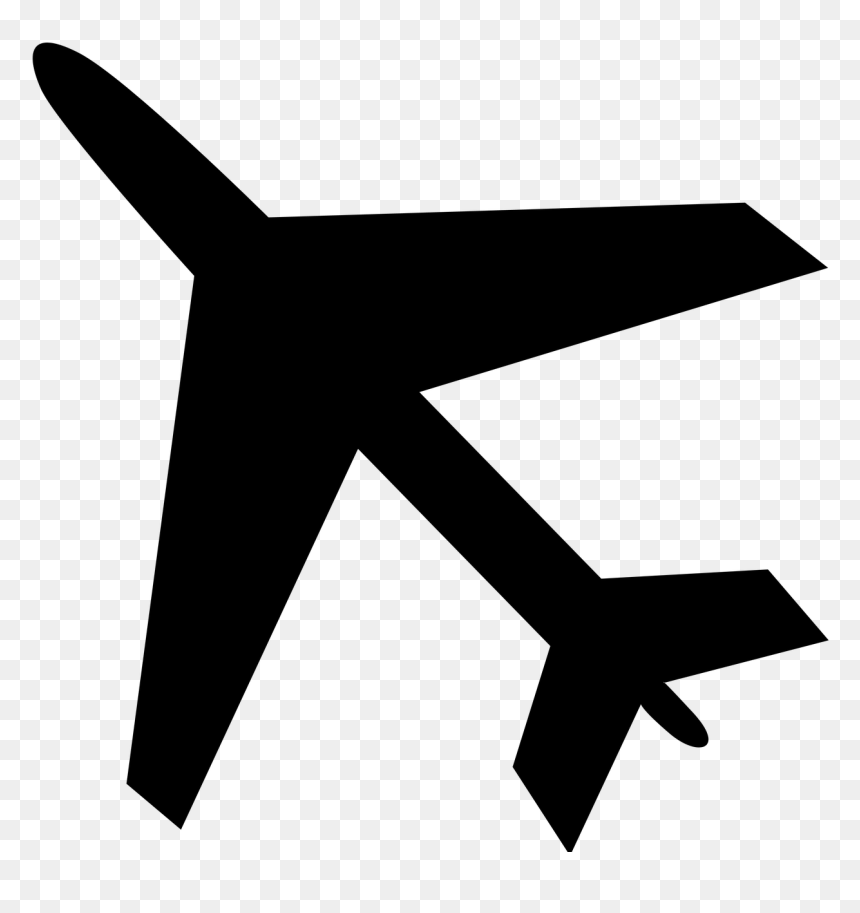 Aircraft Icon Traffic Shield Holiday Travel - Shape Of A Plane, HD Png Download - airplane icon png