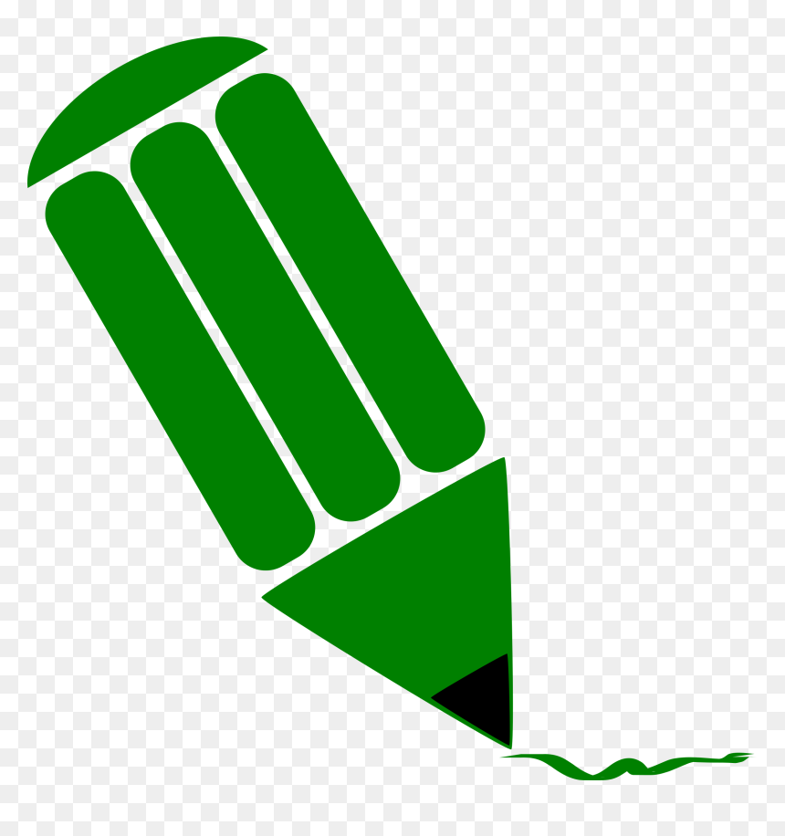 Pencil Stylized Green Clip Arts - Clipart Green Pen, HD Png Download - pencil icon png